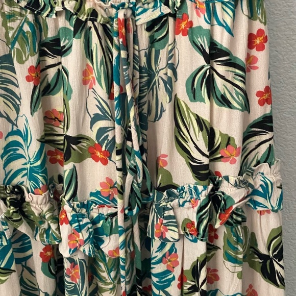 Anthropologie Lost+Wander Tiered Maxi Dress Womens Large Beige Sleeveless Floral - Picture 3 of 10